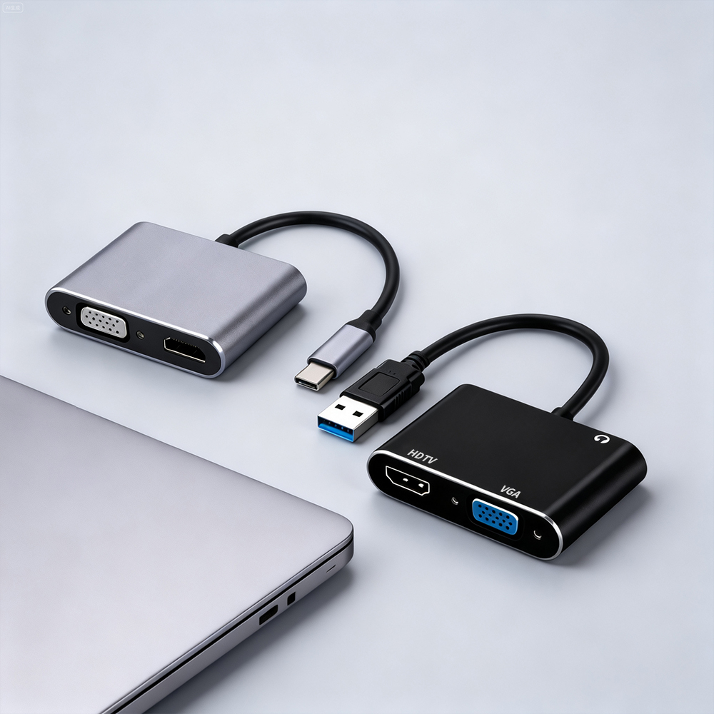 Hdmi Vga Adapter - Adaptador USB 3.0/TIPO-C a HDMI VGA