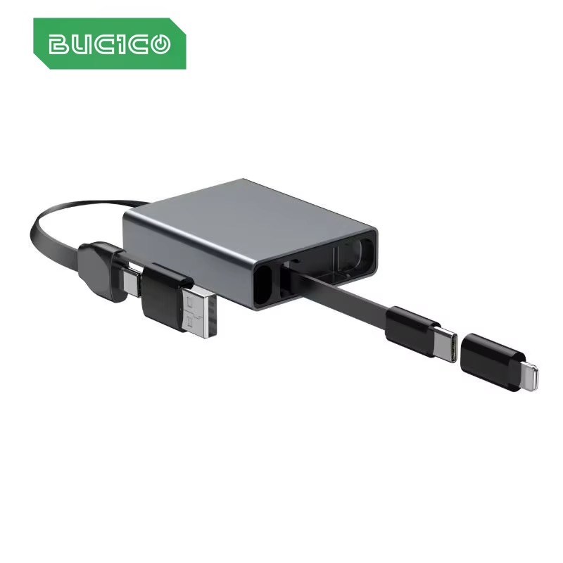 Laptop Lock Cable - Cable USB telescópico 4 en 1