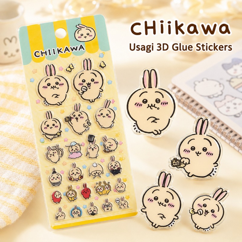 Laptop Editing Accessories - Lindas pegatinas 3D de Chiikawa Usagi,