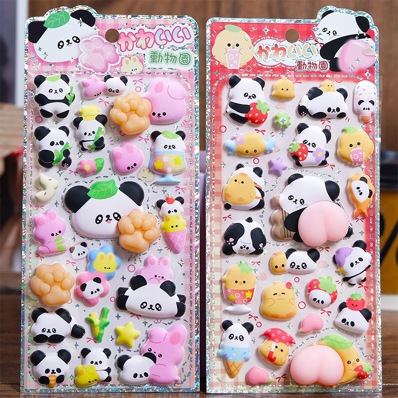 Laptop Editing Accessories - Adhesivos 3D de Panda y Pollito,