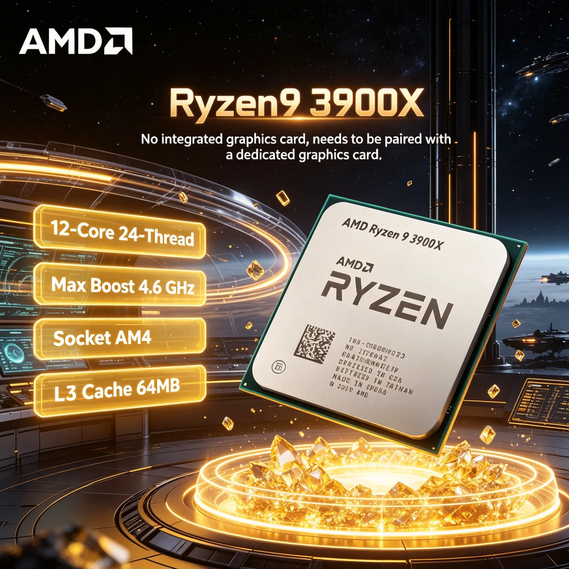 Amd Cpu Ryzen 9 - Procesador AMD Ryzen 9 3900X de