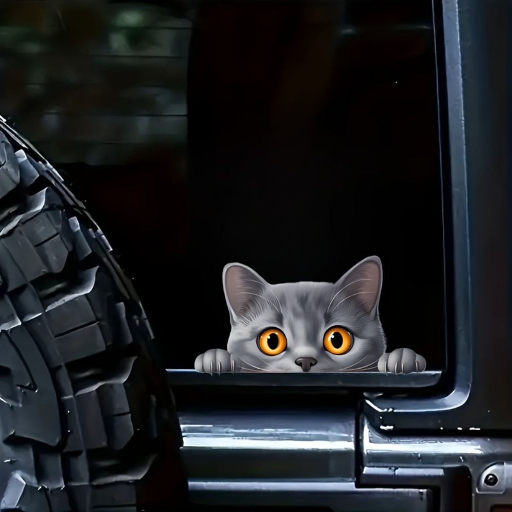 Pequeño gato gris, lindo calco - Laptop Unique Accessories reseña y precio