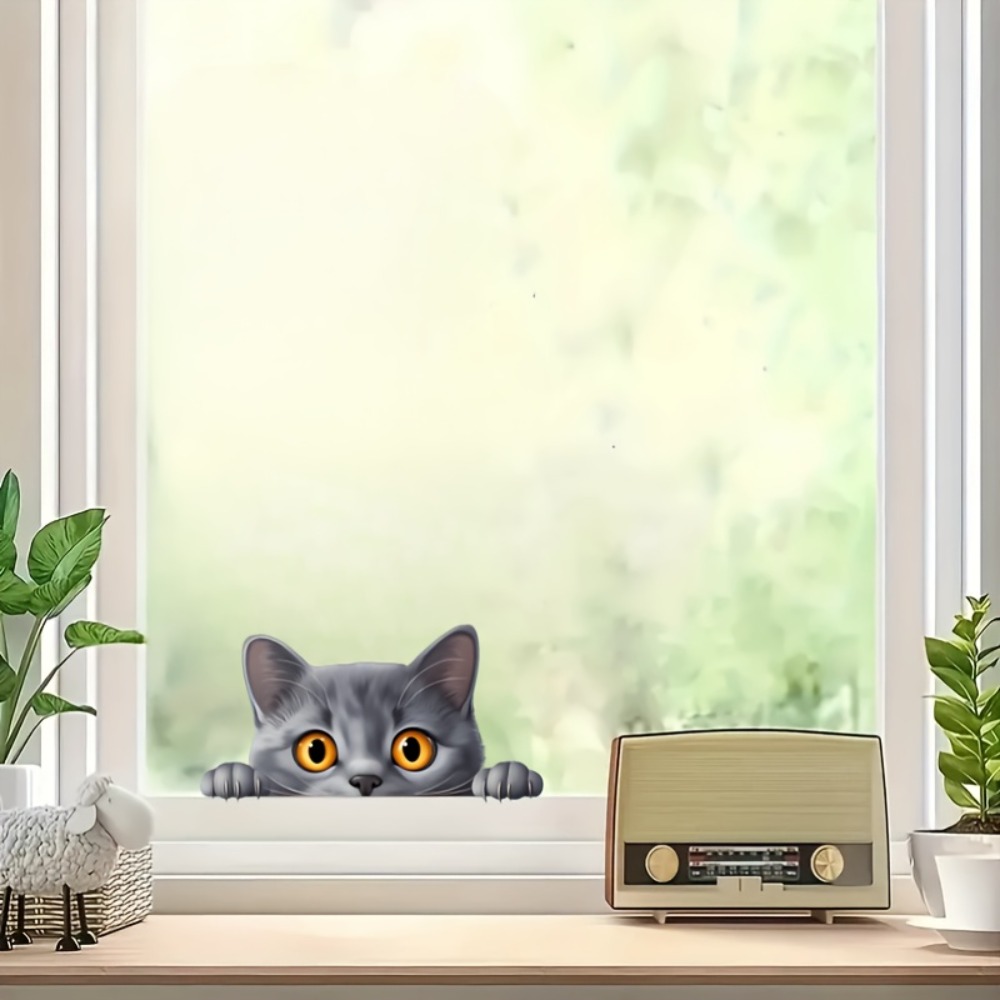 Pequeño gato gris, lindo calco - Laptop Unique Accessories reseña y precio