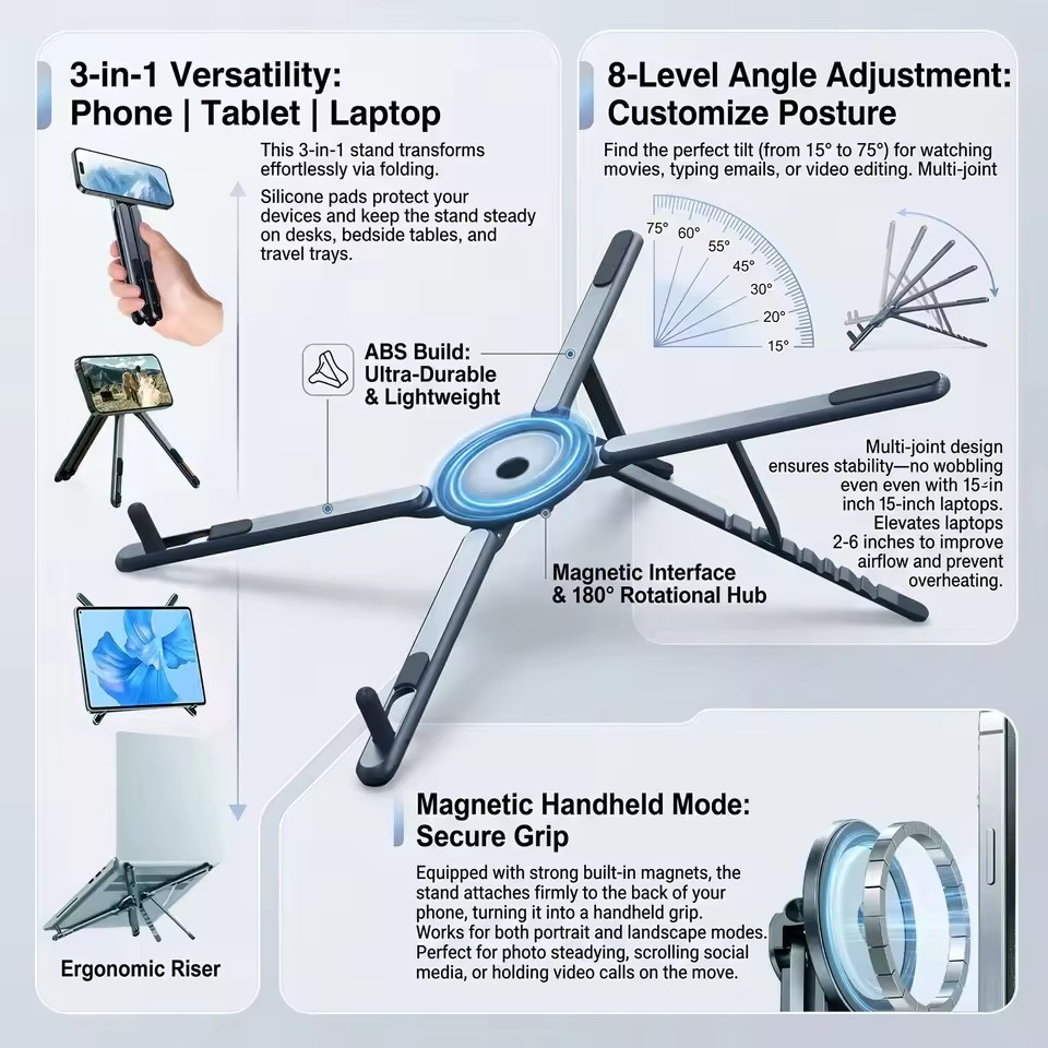 Soporte Magnético Portátil par - Laptop Accessories Organizer reseña y precio
