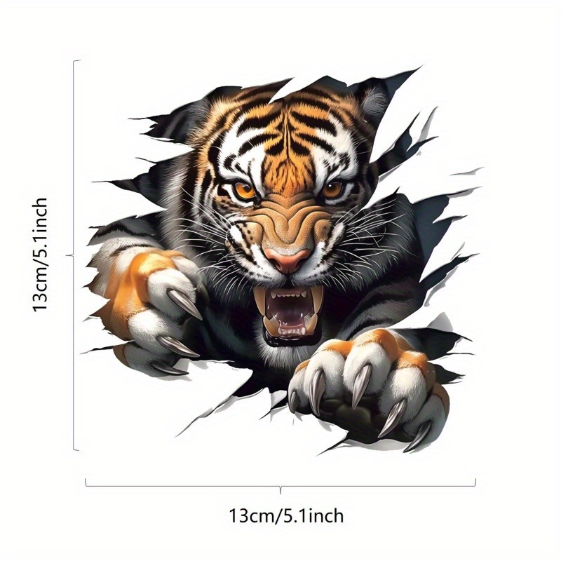 1 adhesivo de vinilo de tigre  - Laptop Unique Accessories reseña y precio