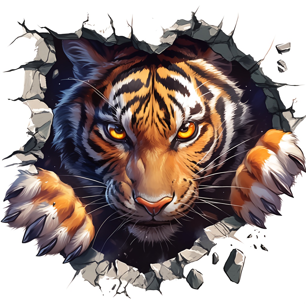 1 adhesivo de vinilo de tigre  - Laptop Unique Accessories reseña y precio