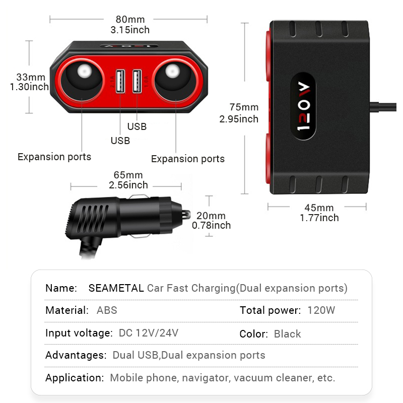 SEAMETAL-cargador de coche de  - Laptop Lock Cable reseña y precio
