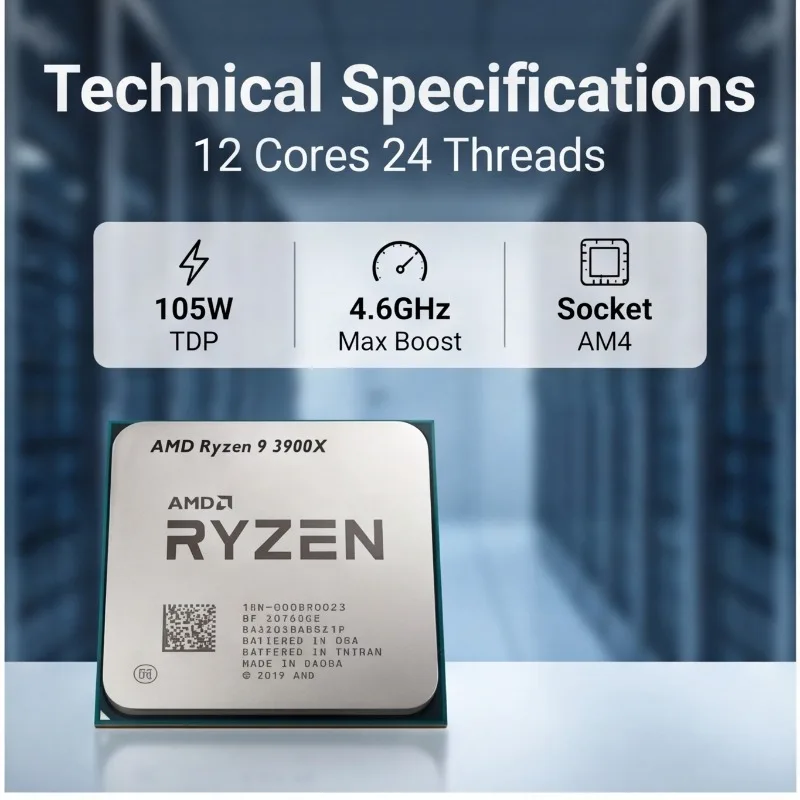 Procesador AMD Ryzen 9 3900X d - Amd Cpu Ryzen 9 reseña y precio